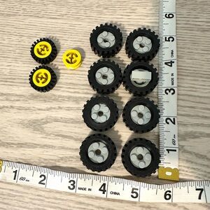Set Of 10 Lego Wheels And Tires Parts 2346 And 3482